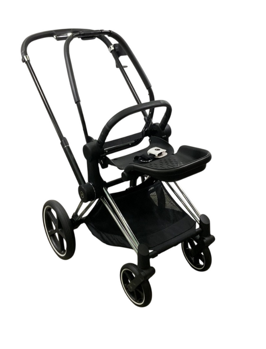 Cybex PRIAM Stroller Frame And Seat, 2024, Chrome/Black