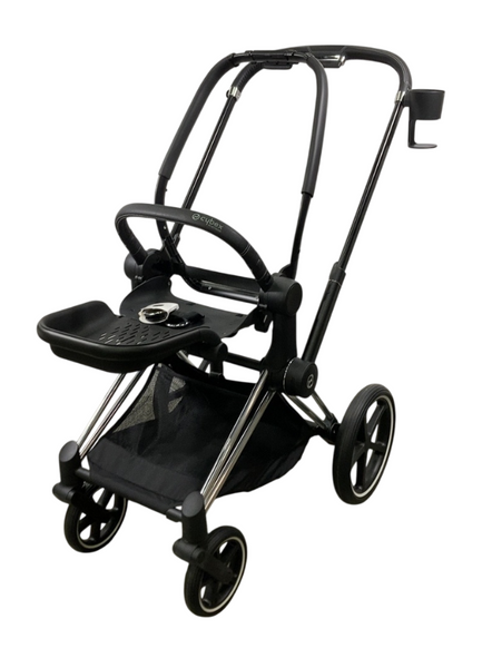 Cybex PRIAM Stroller Frame And Seat, 2024, Chrome/Black