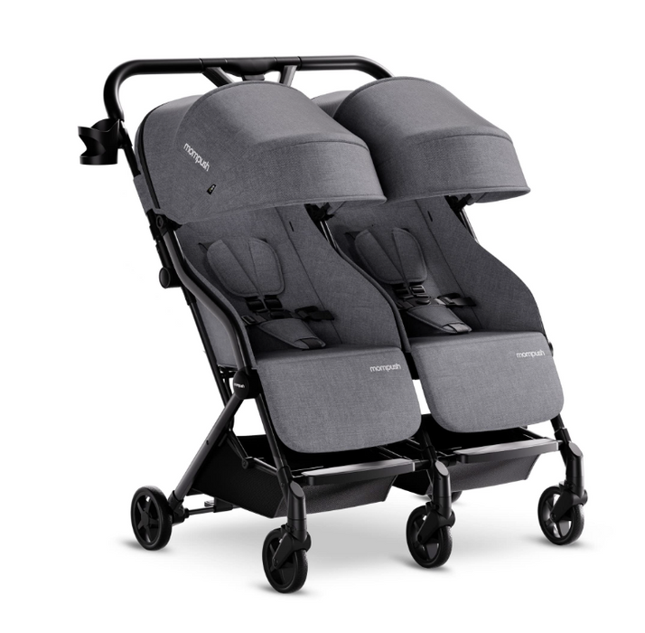 Mompush Lithe Double Stroller, 2025, Grey
