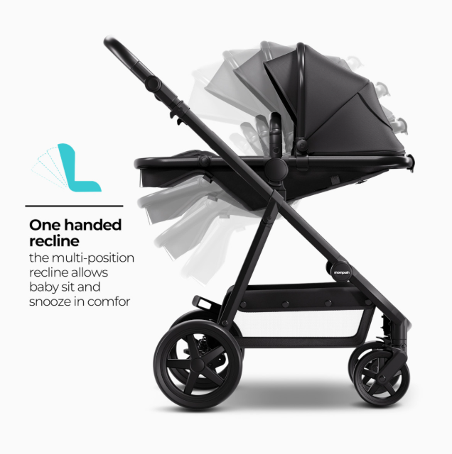 Mompush Meteor 2 Stroller, 2026, Black, Black Frame