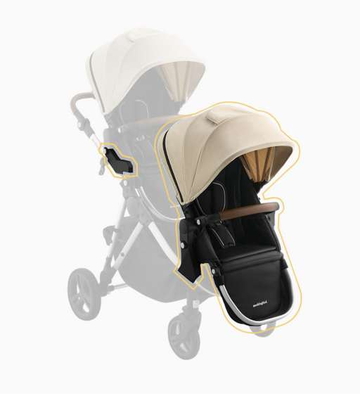 Shop Mockingbird 2nd Seat Kit 3.0, Oatmeal Solid, Silver with Penny Leather at GoodBuy Gear