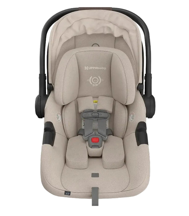 UPPAbaby Aria V2 Infant Car Seat, 2026, Ada (Sandstone Melange/Chestnut Leather)