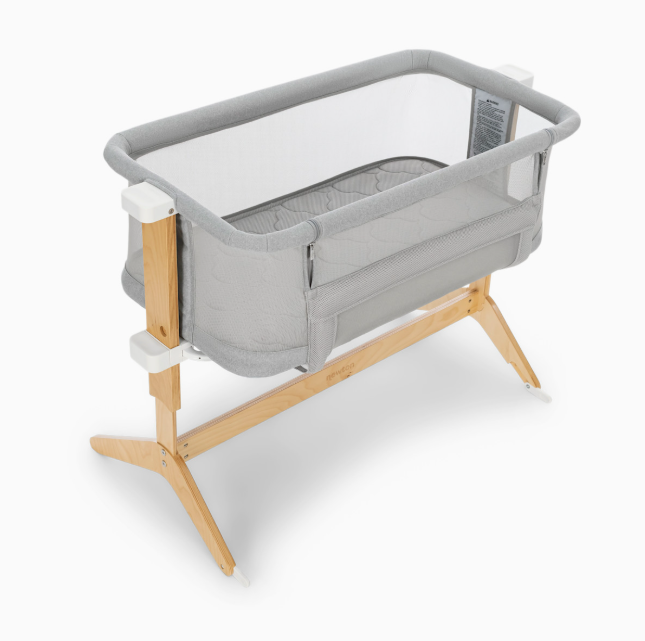 Newton Bassinet And Bedside Sleeper, Grey/Birch