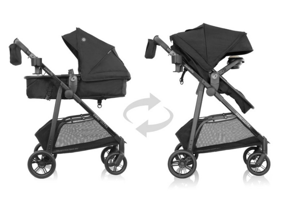 Evenflo Omni Ultra Stroller, 2024, Caviar Black