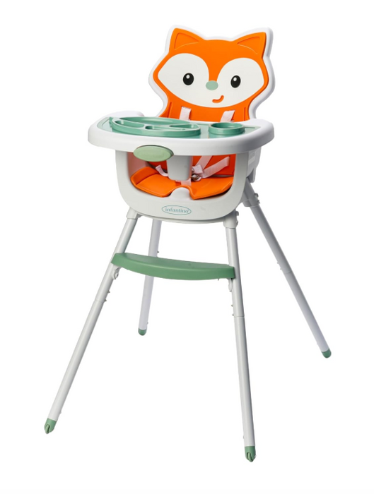 Infantino Grow-with-Me 4-in-1 Convertible High Chair, Fox