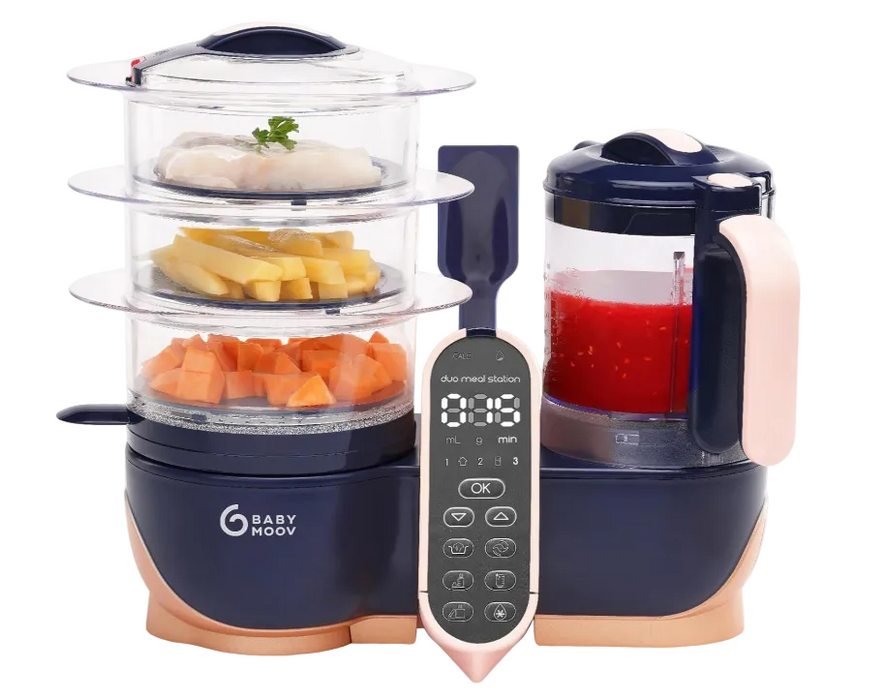 Babymoov Duo Meal Station Food Maker XL Limited Edition, Marine Pink