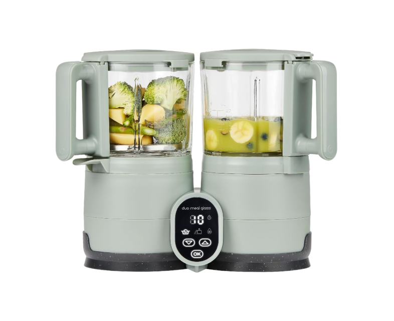 Babymoov Duo Meal Glass Food Maker, Celadon Green