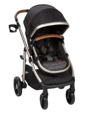 Monbebe Lynx 6-in-1 Modular Travel System Stroller, Black & Gold, 2025