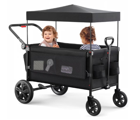 covered stroller wagon Sacvon All-Terrain Stroller Wagon with Canopy, Black