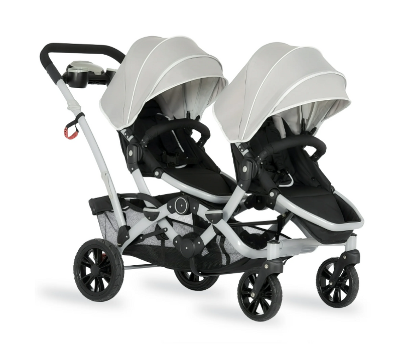 Dream On Me Track Tandem Stroller Face to Face Edition, 2021, Light Grey
