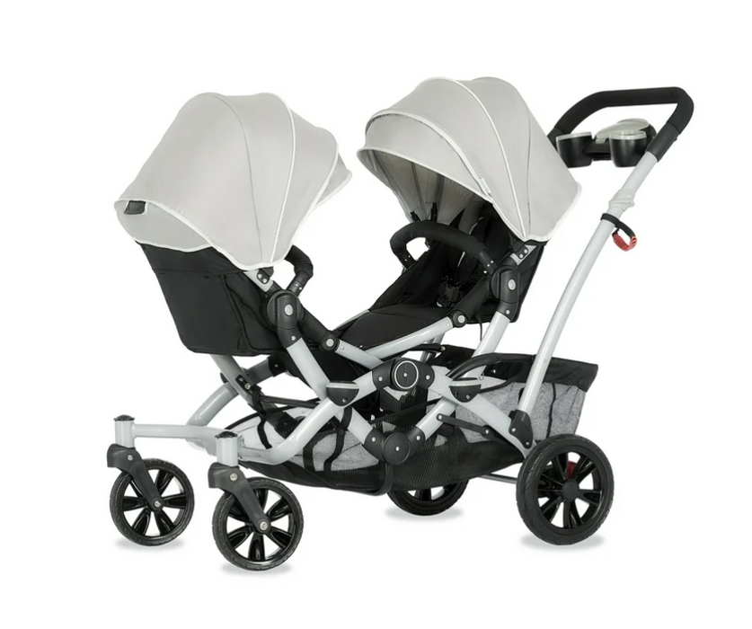 Dream On Me Track Tandem Stroller Face to Face Edition, 2021, Light Grey