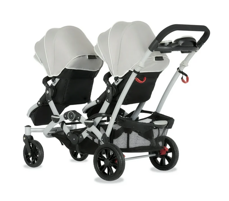 Dream On Me Track Tandem Stroller Face to Face Edition, 2021, Light Grey