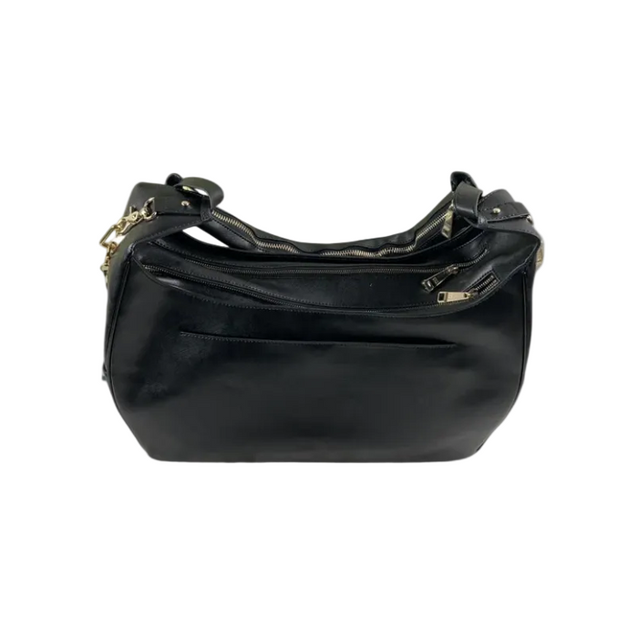 Mina Baie Leather Original Diaper Bag, Black