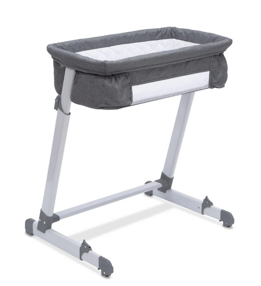 Shop Delta Children By the Bed Deluxe Sleeper Bassinet, Gray Tweed at GoodBuy Gear