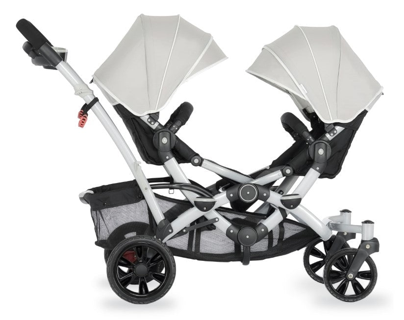 Dream On Me Track Tandem Stroller Face to Face Edition, 2025, Light Grey