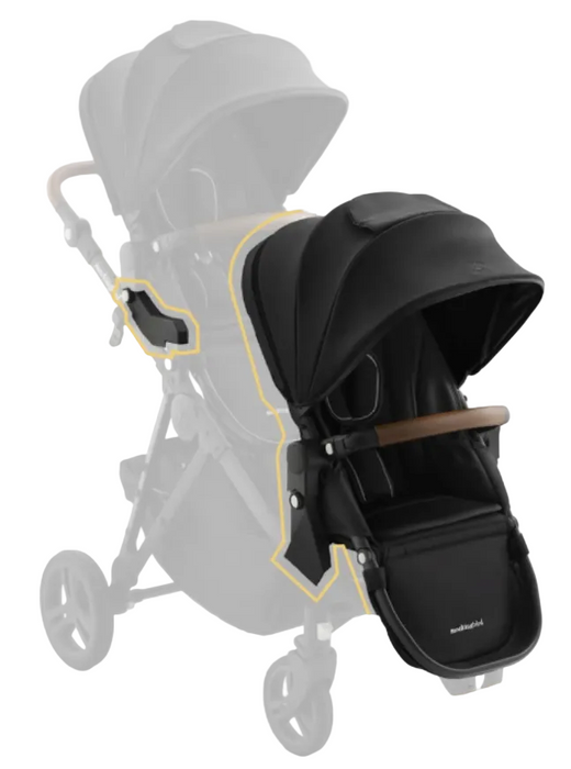 Mockingbird 2nd Seat Kit 3.0, Charcoal with Penny Leather, Solid Black