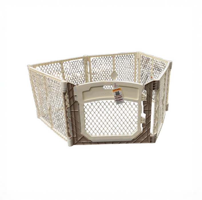 Toddleroo By North States Superyard Ultimate Playard, 6 Panel, ivory