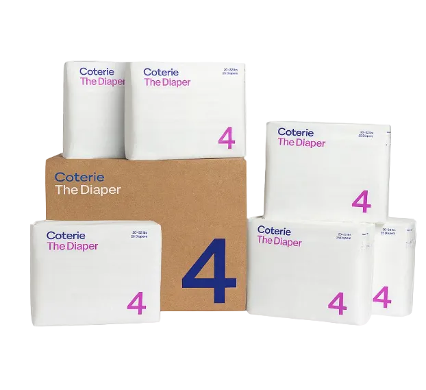 Coterie Size 4 Diapers, 6 Packs