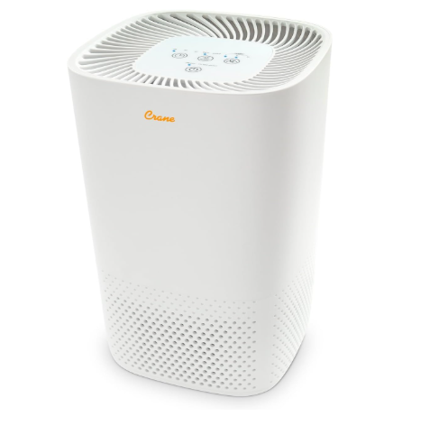 Crane True HEPA Air Purifier with UV Light, 250 Sq Feet