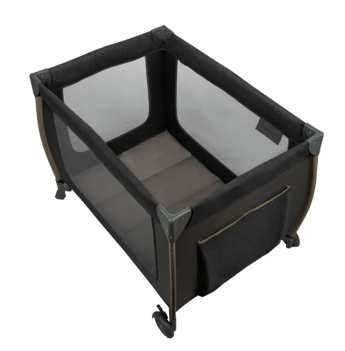 Monbebe Play Yard with Full-Size Rocking Bassinet, Castle Point