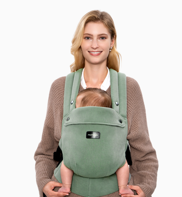 Momcozy 3-in-1 PureHug Baby Carrier, Cotton Linen, Sage Green