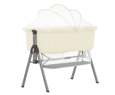 Dream On Me Lotus Bassinet and Bedside Sleeper, ivory