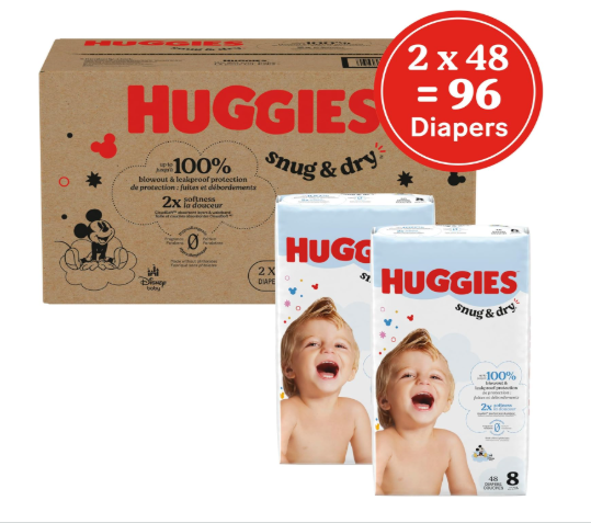 Shop Huggies Snug & Dry Baby Diapers, Size 8, 96 Ct at GoodBuy Gear