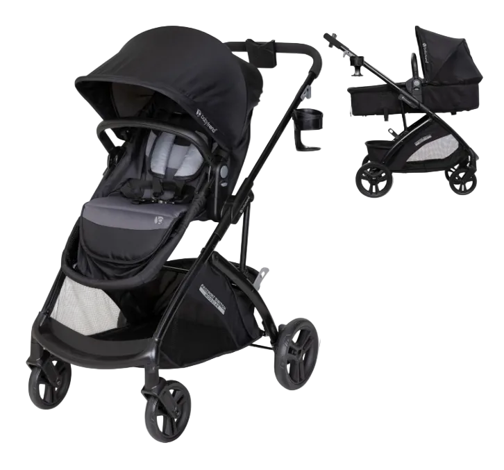 Baby Trend Passport Switch Modular Bassinet Stroller, 2022, Dash black