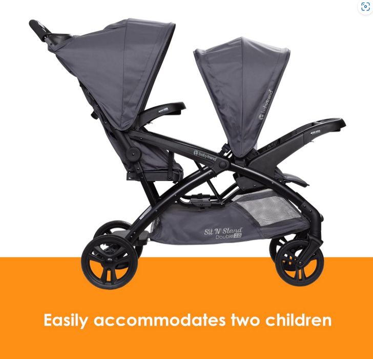 Baby Trend Sit N' Stand Double 2.0 Stroller, 2026, Dash Grey