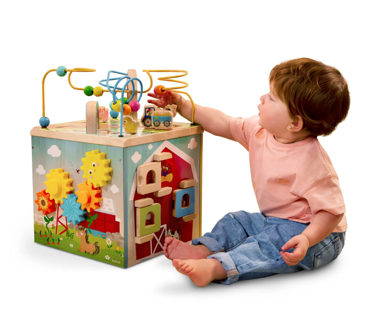 Battat Wooden Activity Cube, Barnyard