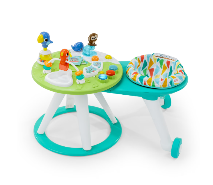 Bright Starts Around We Go 2-In-1 Activity Center, Tropical Cool