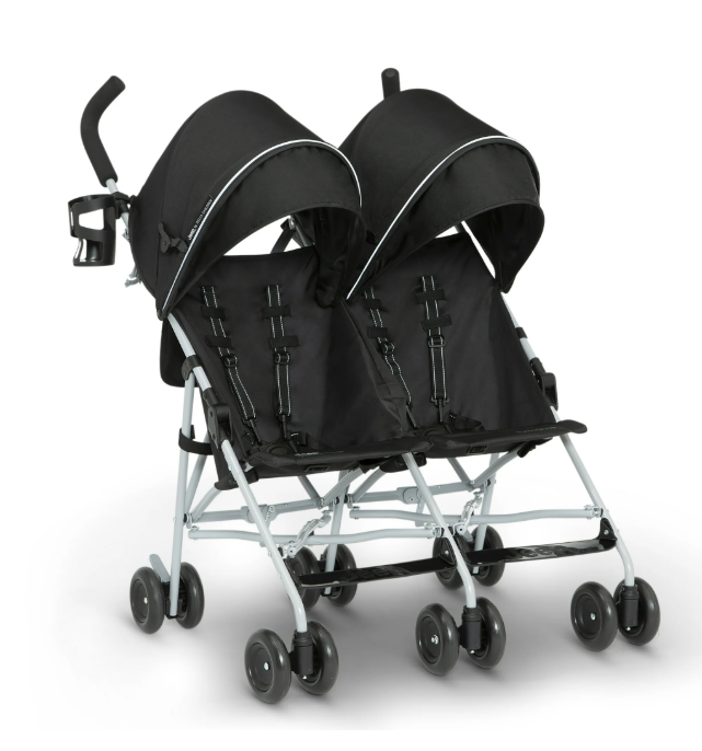 Delta Children Jeep TurboGlyde Side by Side Double Stroller, 2026, Black 2454