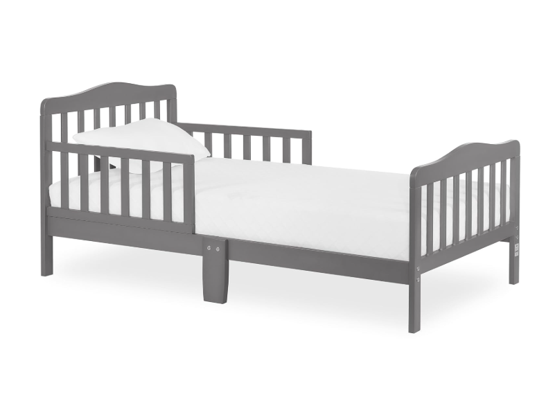 Dream On Me Classic Design Toddler Bed, Steel Grey