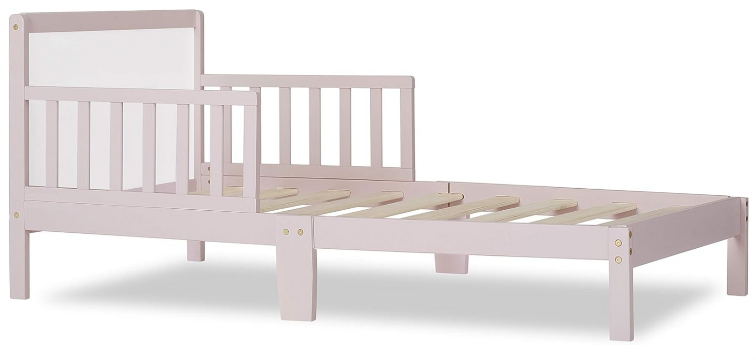 Dream On Me Toddler Bed, Brookside, Blush Pink/White