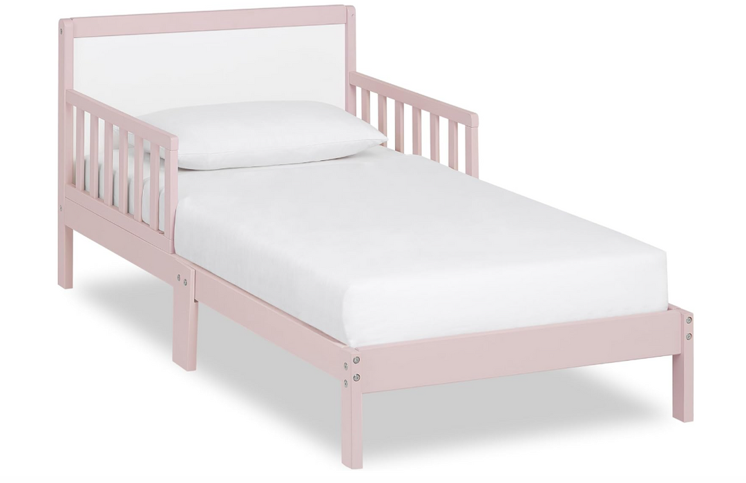 Dream On Me Toddler Bed, Brookside, Blush Pink/White