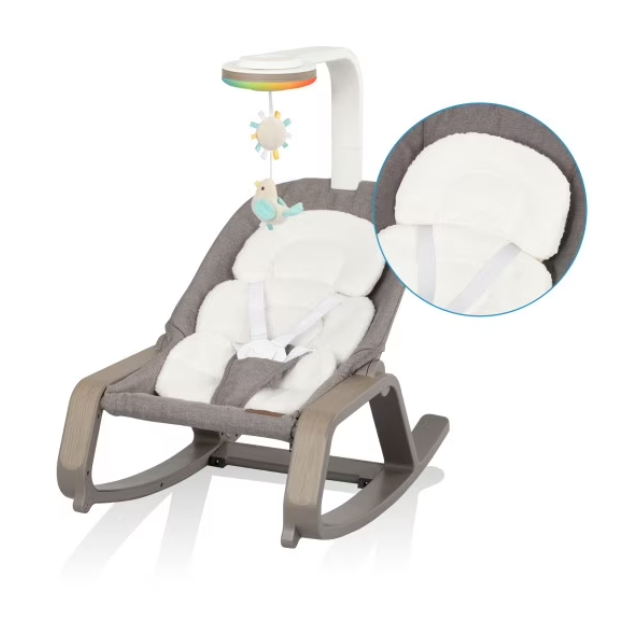 Evenflo Lyra 2-in-1 Infant to Toddler Rocker, Truffle Taupe