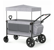 Shop Sacvon All-Terrain Stroller Wagon with Canopy, Light Gray at GoodBuy Gear