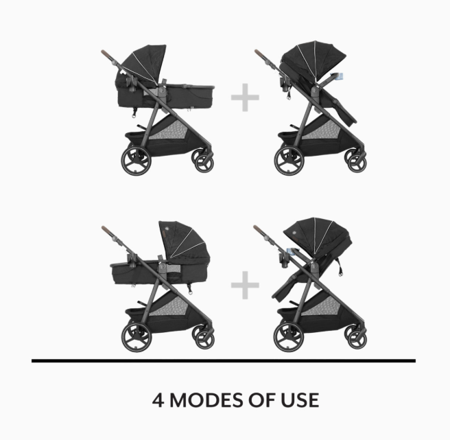 Evenflo Shyft Intuiti+ Stroller, Agate, 2025, Green & Gentle Fabric
