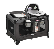 Shop Pamo Babe Pack and Play 4-in-1 Baby Playard with Bassinet & Changing Table, Black at GoodBuy Gear