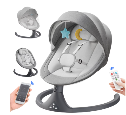 Shop Aprpink 5-in-1 Baby Swing Bouncer, Gray at GoodBuy Gear