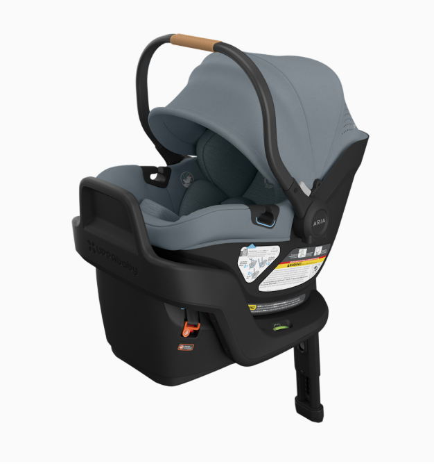 UPPAbaby Aria V2 Infant Car Seat, 2025, Callum (Stone Blue/Sand Leather)