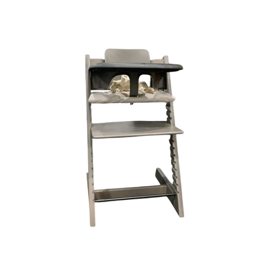 Stokke Tripp Trapp High Chair with Baby Set and Tray, Hazy Grey
