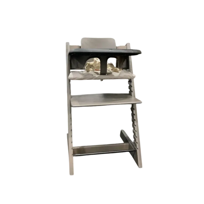 Stokke Tripp Trapp High Chair with Baby Set and Tray, Hazy Grey, Hazy Grey