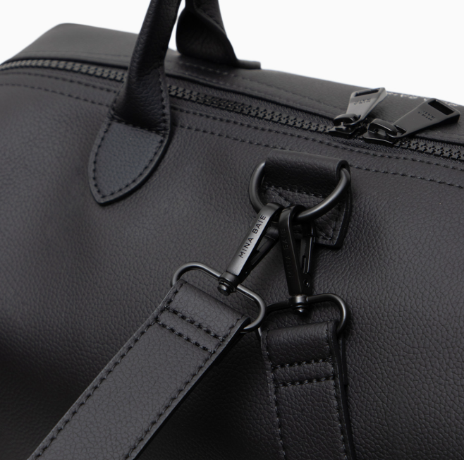 Mina Baie Emmy Vegan Carryall, Black (Black Accents)