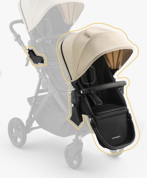 Shop Mockingbird 2nd Seat Kit 3.0, Charcoal with Black Leather, Oatmeal Solid at GoodBuy Gear