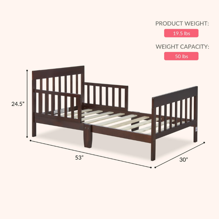 Dream On Me Finn Toddler Bed, Espresso