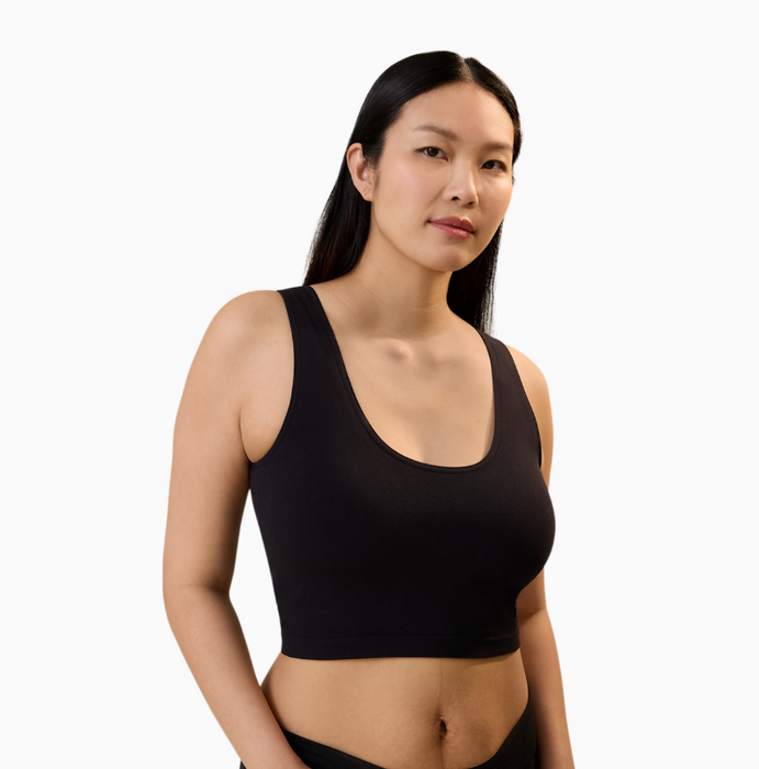 Kindred Bravely Sublime Bamboo Maternity & Nursing Longline Bra Top, Black, XLarge, Busty