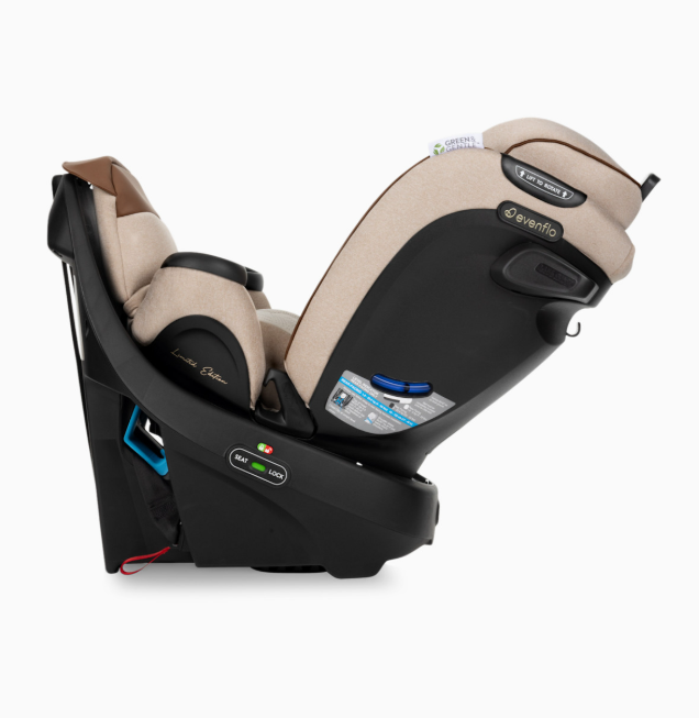 Evenflo Revolve 360 Extend All-in-One Rotating Car Seat with Green & Gentle Fabric, Champagne, 2024