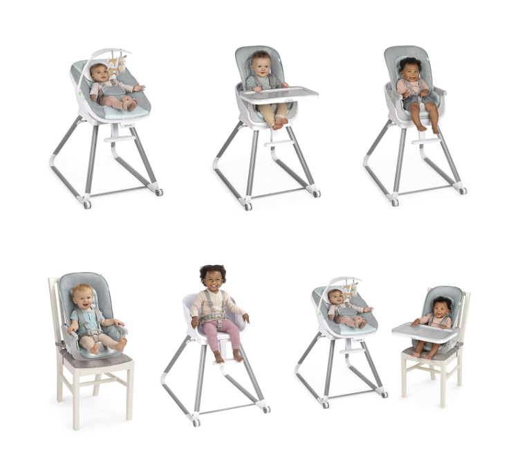 Ingenuity Beanstalk Baby To Big Kid 6-in-1 High Chair, Ray