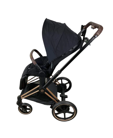 Cybex e-PRIAM Stroller Rose Gold Frame/Sepia Black Lux Seat